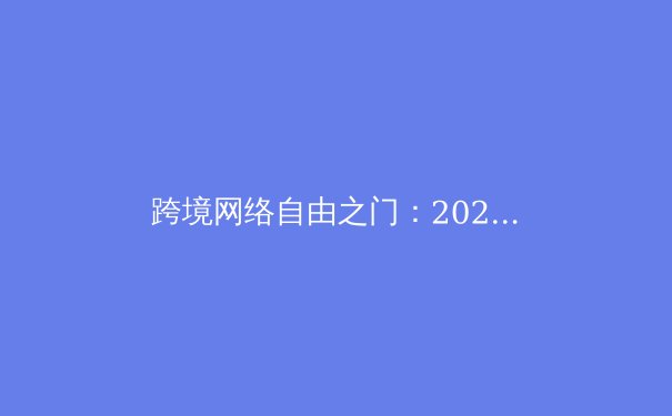跨境网络自由之门：2024年VPN技术趋势与安全指南 - 4