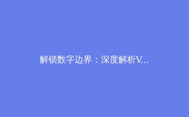 解锁数字边界：深度解析VPN技术演进与全球网络隐私新态势