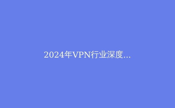 2024年VPN行业深度洞察：趋势、技术与选择指南 - 3